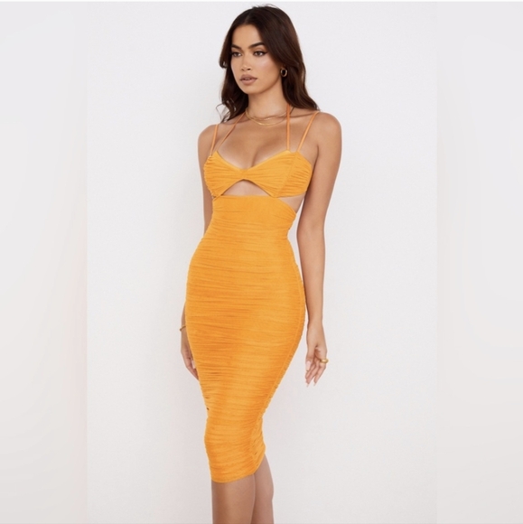 HOUSE OF CB Tibi Dress Orange XS - Picture 8 of 14